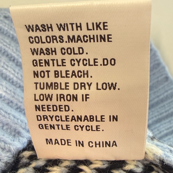 Argyle knit sweater vest light blue & black Pre-owned Women’s large | ab - Picture 5 of 7